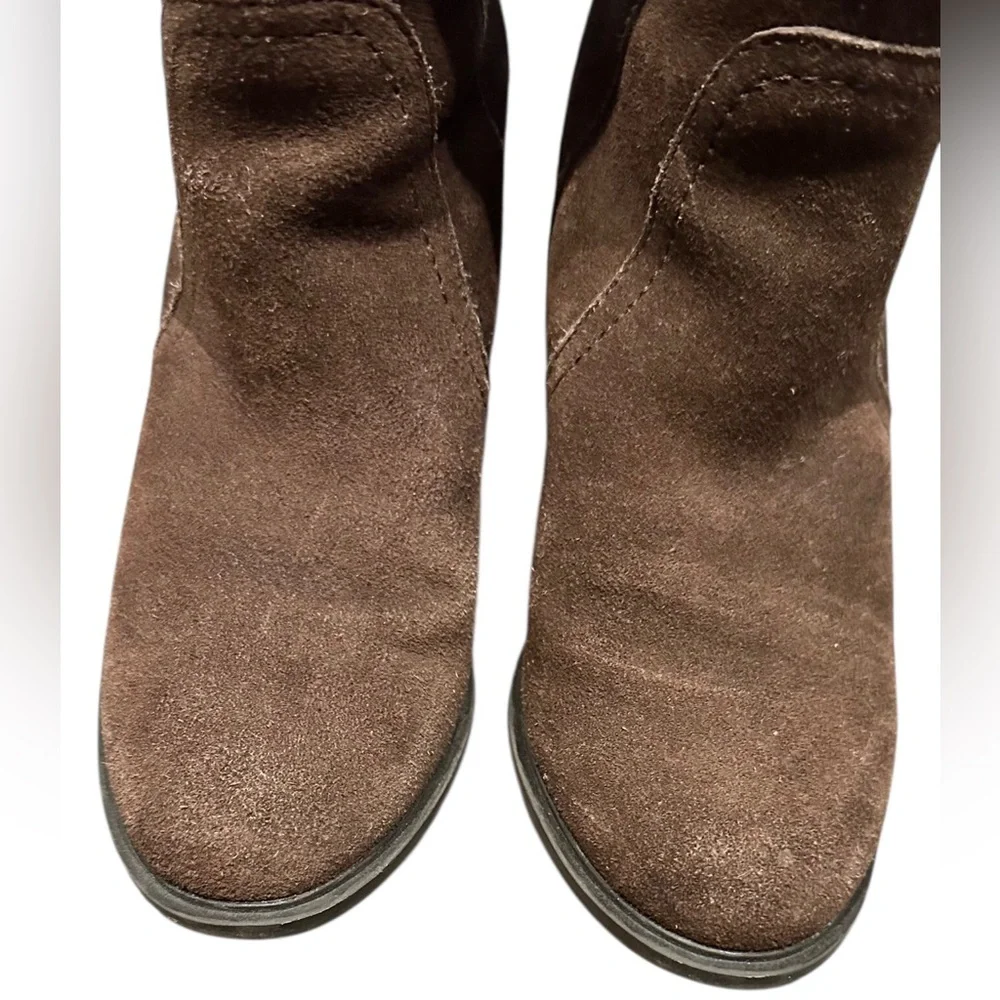 Crown Vintage Uptown Brown Suede Tall Over the Knee Boots Size 6